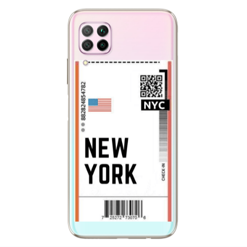 Huawei P40 Lite New York NYC Transparent Silicone TPU Θήκη