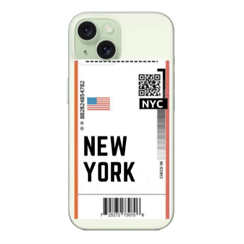 Apple iPhone 15 New York NYC Transparent Silicone TPU Θήκη