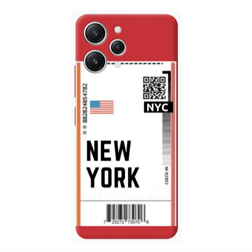 Xiaomi Redmi 12 New York NYC Red Colored Silicone TPU Θήκη