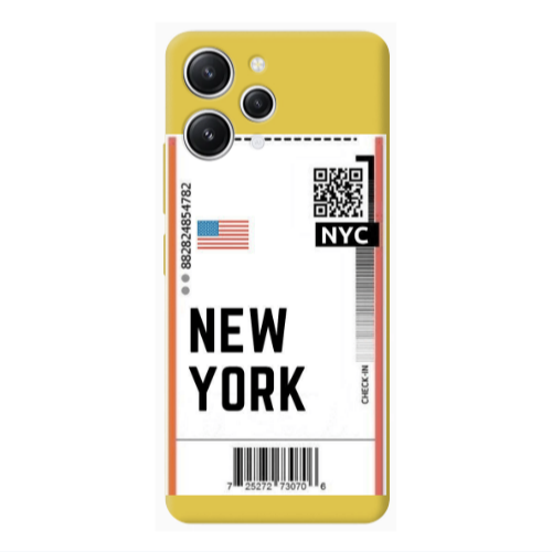 Xiaomi Redmi 12 New York NYC Yellow Colored Silicone TPU Θήκη