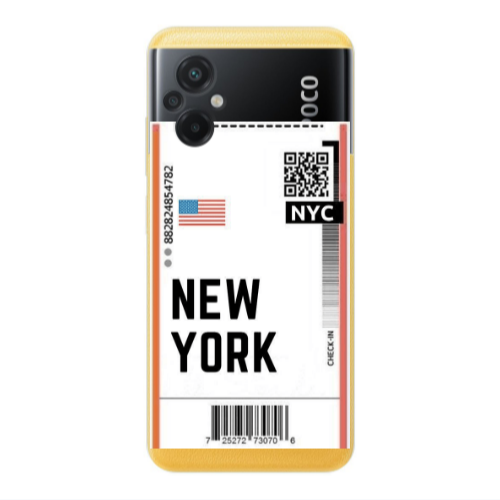 Xiaomi Poco M5 New York NYC Transparent Silicone TPU Θήκη