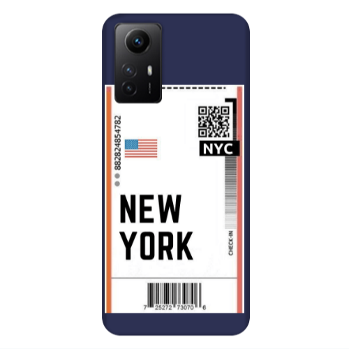Xiaomi Redmi Note 12s New York NYC Dark blue Colored Silicone TPU Θήκη