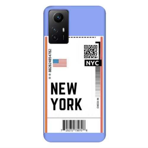 Xiaomi Redmi Note 12s New York NYC Light Purple Colored Silicone TPU Θήκη
