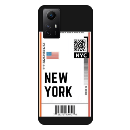 Xiaomi Redmi Note 12s New York NYC Black Colored Silicone TPU Θήκη
