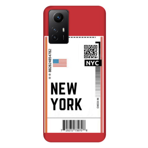 Xiaomi Redmi Note 12s New York NYC Red Colored Silicone TPU Θήκη