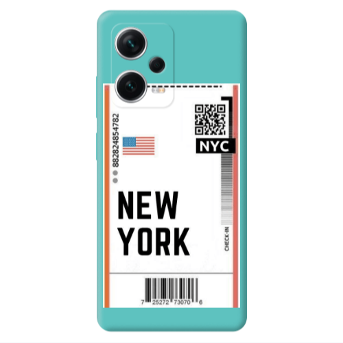 Xiaomi Poco X5 New York NYC Turquoise Colored Silicone TPU Θήκη
