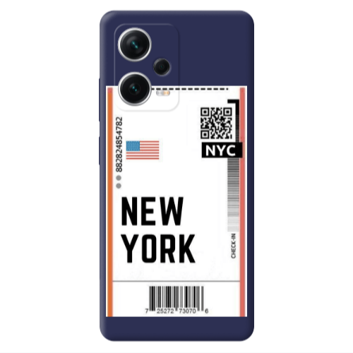 Xiaomi Poco X5 New York NYC Dark blue Colored Silicone TPU Θήκη