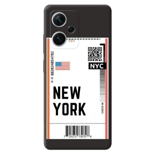 Xiaomi Poco X5 New York NYC Black Colored Silicone TPU Θήκη