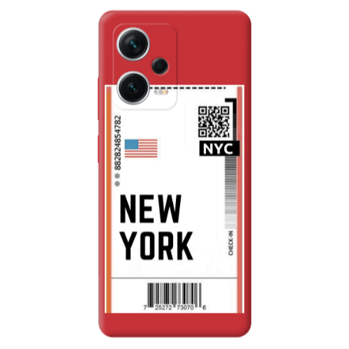 Xiaomi Poco X5 New York NYC Red Colored Silicone TPU Θήκη