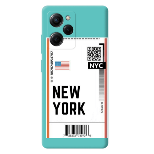 Xiaomi Poco X5 Pro New York NYC Turquoise Colored Silicone TPU Θήκη