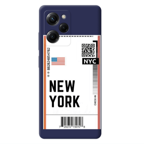 Xiaomi Poco X5 Pro New York NYC Dark blue Colored Silicone TPU Θήκη