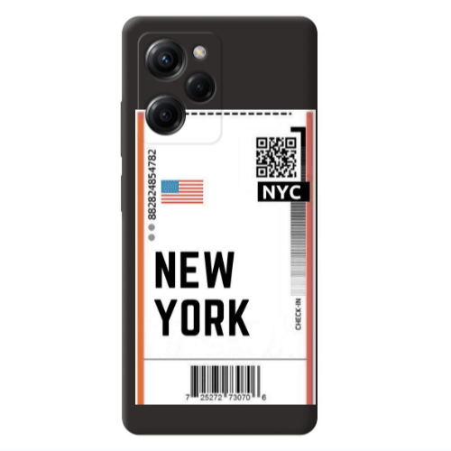 Xiaomi Poco X5 Pro New York NYC Black Colored Silicone TPU Θήκη