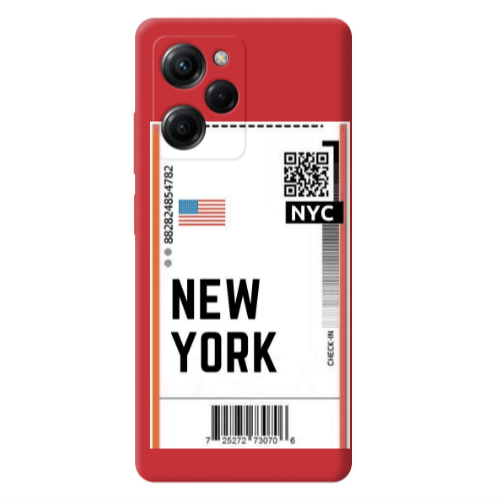 Xiaomi Poco X5 Pro New York NYC Red Colored Silicone TPU Θήκη