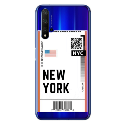 Huawei Nova 5 T New York NYC Transparent Silicone TPU Θήκη