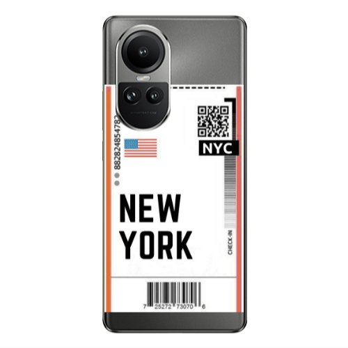 Oppo Reno10 5G New York NYC Transparent Silicone TPU Θήκη