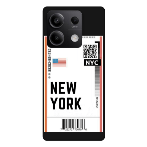 Xiaomi Redmi Note 13 5G New York NYC Black Colored Silicone TPU Θήκη