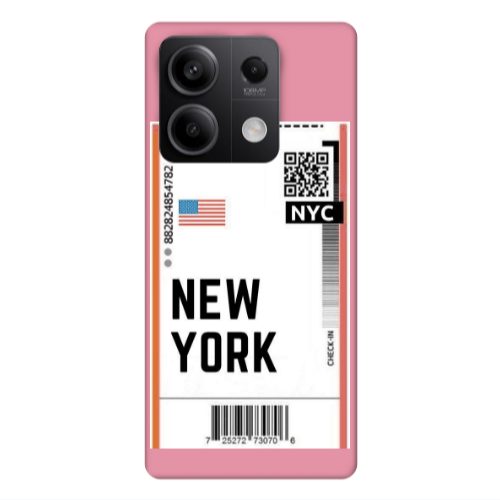 Xiaomi Redmi Note 13Pro 5G New York NYC Pink Colored Silicone TPU Θήκη