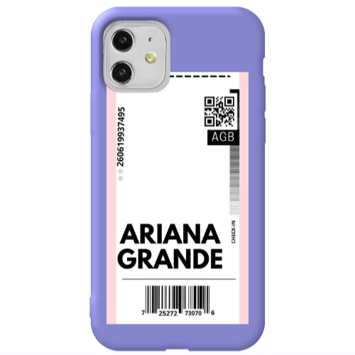 Apple iPhone 11  Ariana Grande AGB Purple Colored Silicone TPU Θήκη