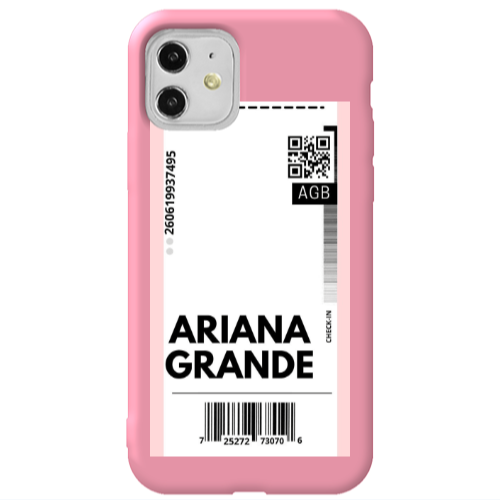 Apple iPhone 11  Ariana Grande AGB Pink Colored Silicone TPU Θήκη