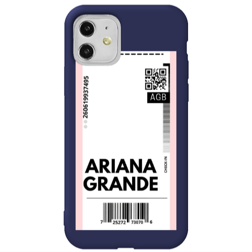 Apple iPhone 11  Ariana Grande AGB Dark blue Colored Silicone TPU Θήκη