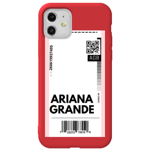 Apple iPhone 11  Ariana Grande AGB Red Colored Silicone TPU Θήκη