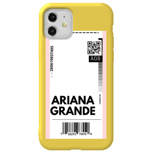 Apple iPhone 11  Ariana Grande AGB Yellow Colored Silicone TPU Θήκη