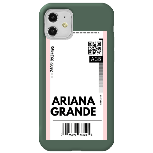 Apple iPhone 11  Ariana Grande AGB Dark Green Colored Silicone TPU Θήκη