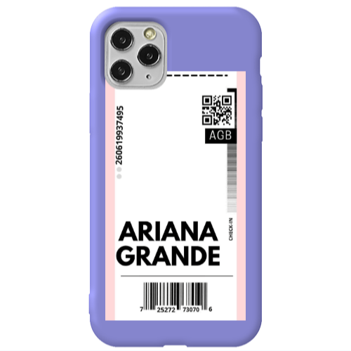 Apple iPhone 11 Pro Ariana Grande AGB Purple Colored Silicone TPU Θήκη