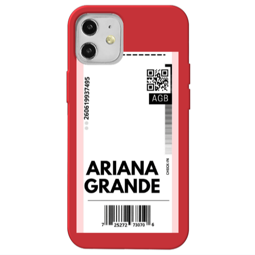 Apple iPhone 12 Ariana Grande AGB Red Colored Silicone TPU Θήκη