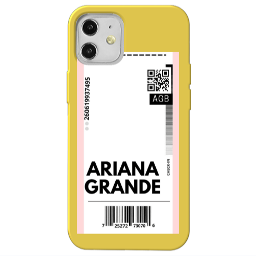 Apple iPhone 12 Ariana Grande AGB Yellow Colored Silicone TPU Θήκη