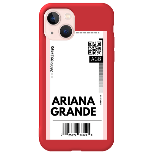 Apple iPhone 13 Ariana Grande AGB Red Colored Silicone TPU Θήκη
