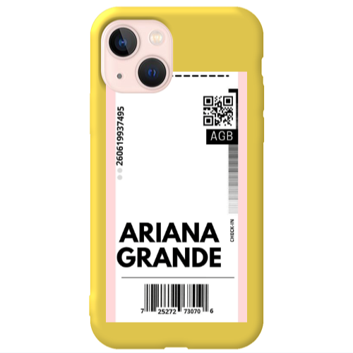 Apple iPhone 13 Ariana Grande AGB Yellow Colored Silicone TPU Θήκη