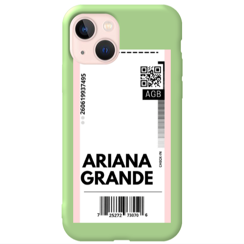 Apple iPhone 13 Ariana Grande AGB Light Green Colored Silicone TPU Θήκη