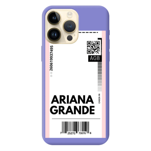 Apple iPhone 13 Pro Max Ariana Grande AGB Purple Colored Silicone TPU Θήκη