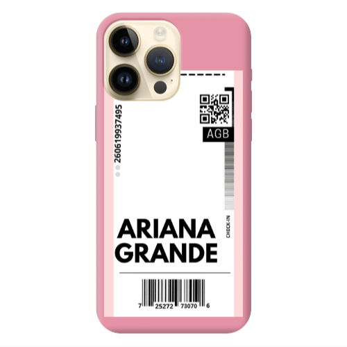 Apple iPhone 13 Pro Max Ariana Grande AGB Pink Colored Silicone TPU Θήκη