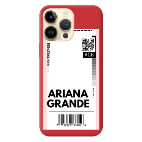Apple iPhone 13 Pro Max Ariana Grande AGB Red Colored Silicone TPU Θήκη