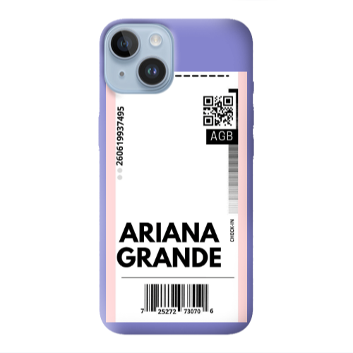 Apple iPhone 14  Ariana Grande AGB Purple Colored Silicone TPU Θήκη