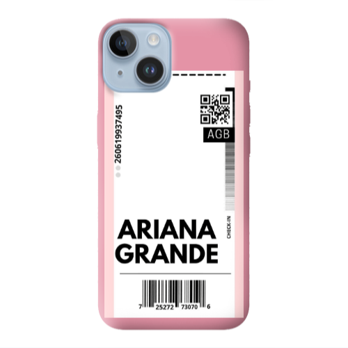 Apple iPhone 14  Ariana Grande AGB Pink Colored Silicone TPU Θήκη