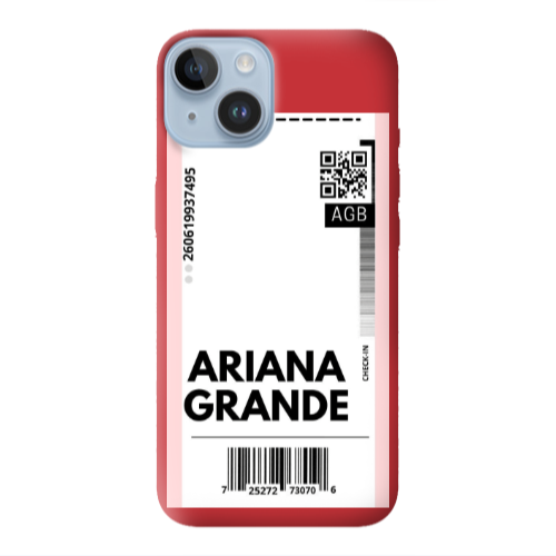 Apple iPhone 14 Plus Ariana Grande AGB Red Colored Silicone TPU Θήκη