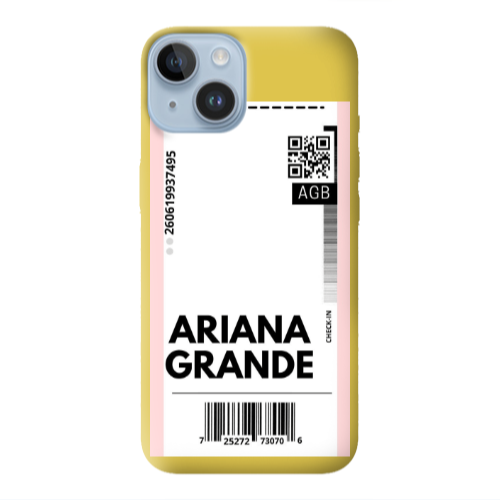 Apple iPhone 14 Plus Ariana Grande AGB Yellow Colored Silicone TPU Θήκη