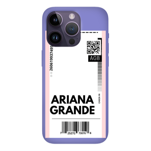 Apple iPhone 14 Pro  Ariana Grande AGB Purple Colored Silicone TPU Θήκη