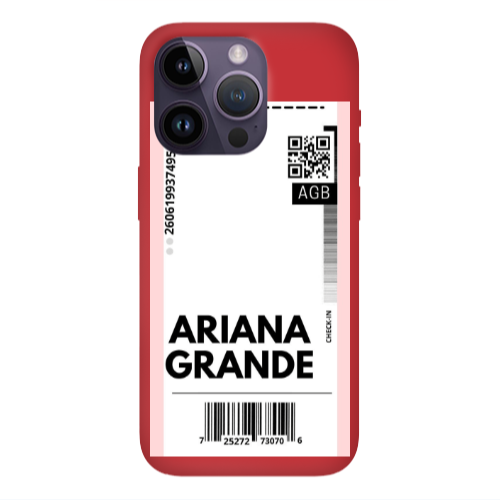 Apple iPhone 14 Pro  Ariana Grande AGB Red Colored Silicone TPU Θήκη