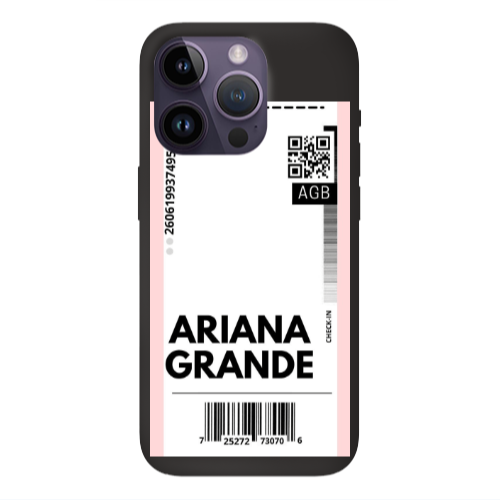 Apple iPhone 14 Pro Max Ariana Grande AGB Black Colored Silicone TPU Θήκη