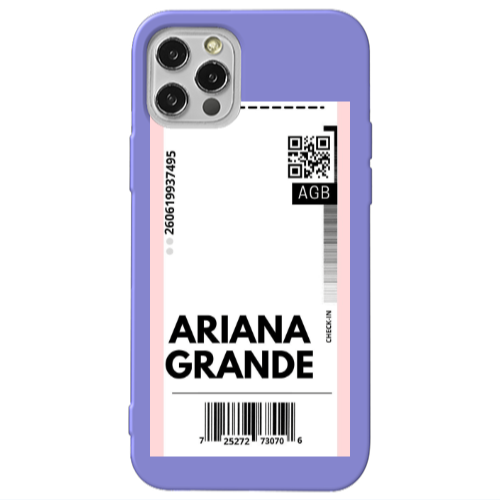 Apple iPhone 13 Pro Ariana Grande AGB Purple Colored Silicone TPU Θήκη
