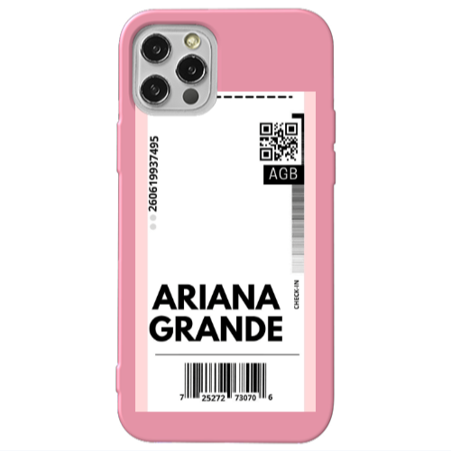 Apple iPhone 13 Pro Ariana Grande AGB Pink Colored Silicone TPU Θήκη