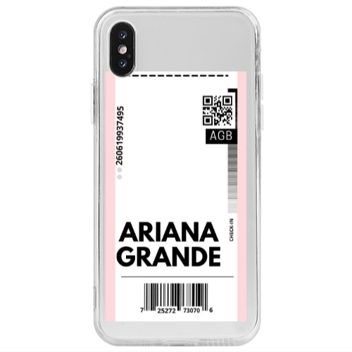 Apple iPhone Xs Max Ariana Grande AGB Transparent Silicone TPU Θήκη