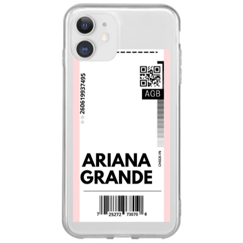 Apple iPhone 12 Mini Ariana Grande AGB Transparent Silicone TPU Θήκη