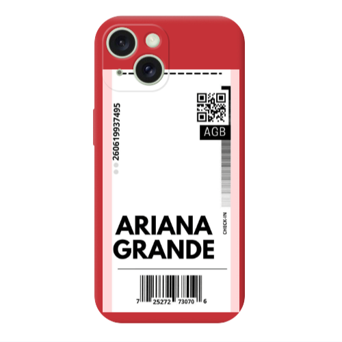 Apple iPhone 15 Ariana Grande AGB Red Colored Silicone TPU Θήκη