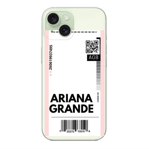 Apple iPhone 15 Plus Ariana Grande AGB Transparent Silicone TPU Θήκη