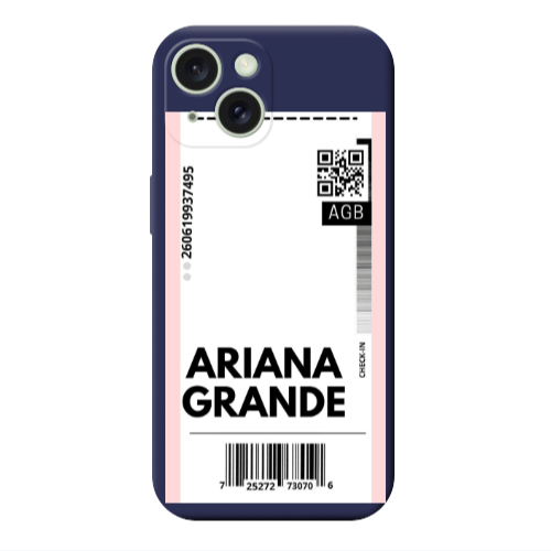 Apple iPhone 15 Plus Ariana Grande AGB Dark blue Colored Silicone TPU Θήκη
